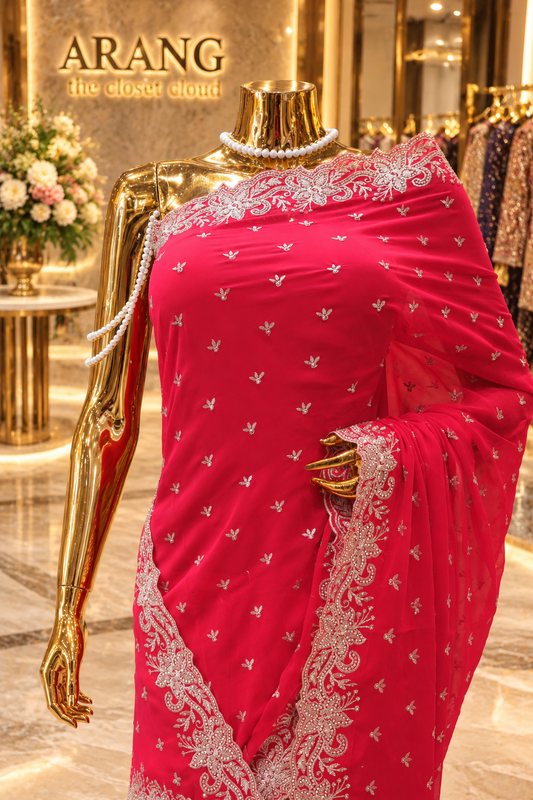 "The Hot Pink" Premium Designer Saree