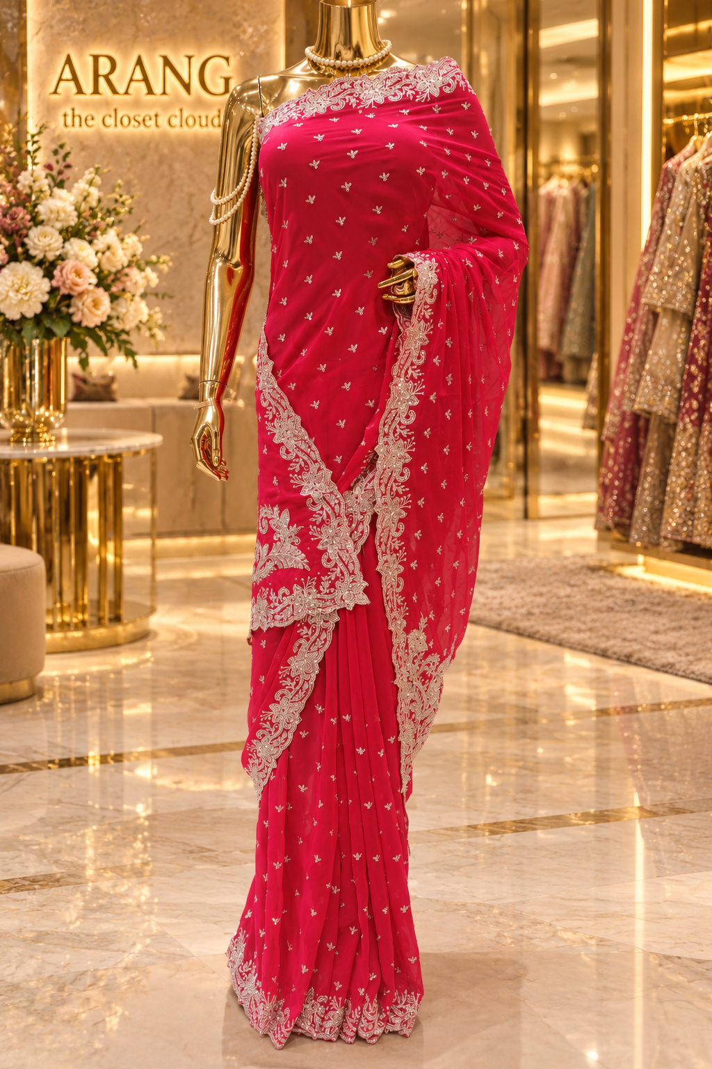 "The Hot Pink" Premium Designer Saree