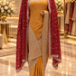 "The Brilliant Yellow" Premium Designer Saree with Veil