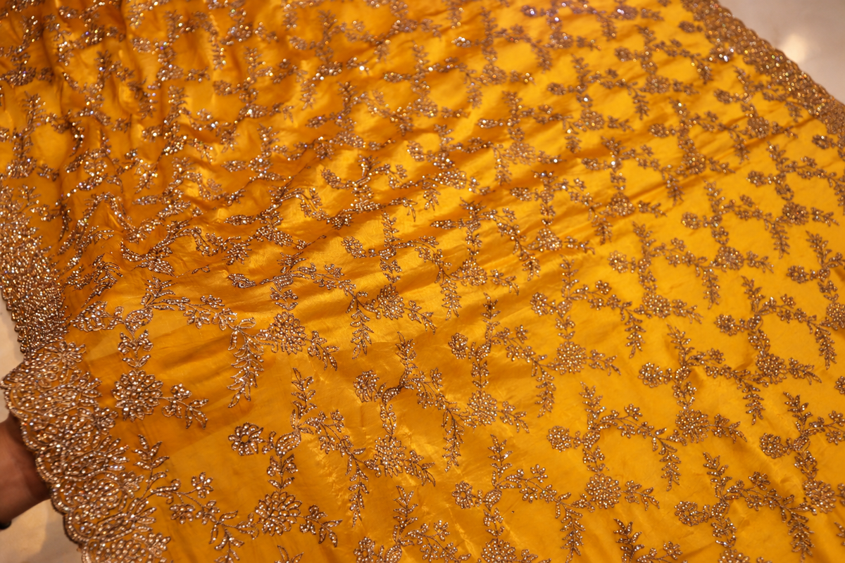 "The Mustard Gold" Premium Designer Saree