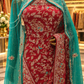 "The Luxury Bridal Mahogany Red" Premium Wedding Wear Saree