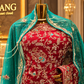 "The Luxury Bridal Mahogany Red" Premium Wedding Wear Saree