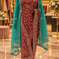 "The Luxury Bridal Mahogany Red" Premium Wedding Wear Saree
