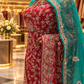 "The Luxury Bridal Mahogany Red" Premium Wedding Wear Saree