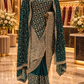 "The Royal Emerald Green" Premium Designer Saree with Veil