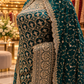 "The Royal Emerald Green" Premium Designer Saree with Veil