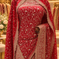 "The Luxury Bridal Red" Premium Designer Saree With Veil