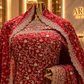 "The Luxury Bridal Red" Premium Designer Saree With Veil