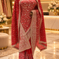 "The Luxury Bridal Red" Premium Designer Saree With Veil