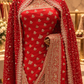 "The Luxury Crimson Red" Premium Designer Saree with Veil