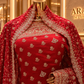 "The Luxury Crimson Red" Premium Designer Saree with Veil