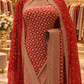 "The Neon Orange" Premium Designer Saree with Veil