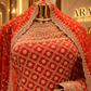 "The Neon Orange" Premium Designer Saree with Veil