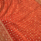 "The Neon Orange" Premium Designer Saree with Veil