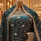 "The Luxury Emerald Green" Premium Designer Saree With Veil