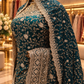 "The Luxury Emerald Green" Premium Designer Saree With Veil