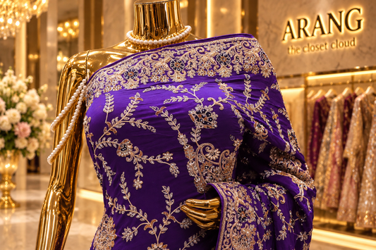 "The Royal Purple" Premium Wedding Wear Saree