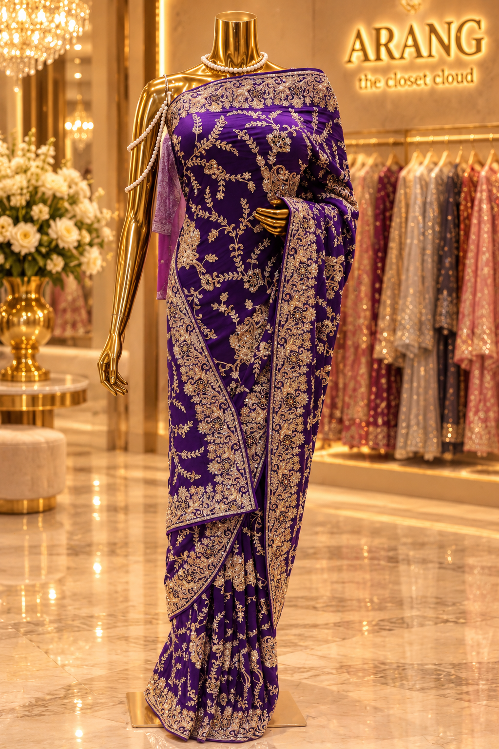 "The Royal Purple" Premium Wedding Wear Saree