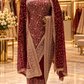 "The Luxury Deep Maroon" Premium Bridal Saree with Veil