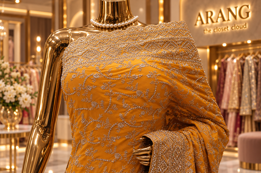 "The Sunshine Yellow" Premium Designer Saree