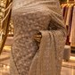 "The Exquisite Champagne Taupe" Premium Designer Saree