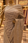 "The Exquisite Champagne Taupe" Premium Designer Saree