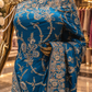 “The Cerulean Blue" Luxurious Wedding Wear Saree