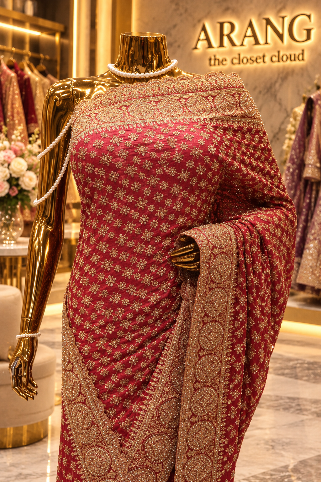 "The Flamingo Pink" Premium Designer Saree