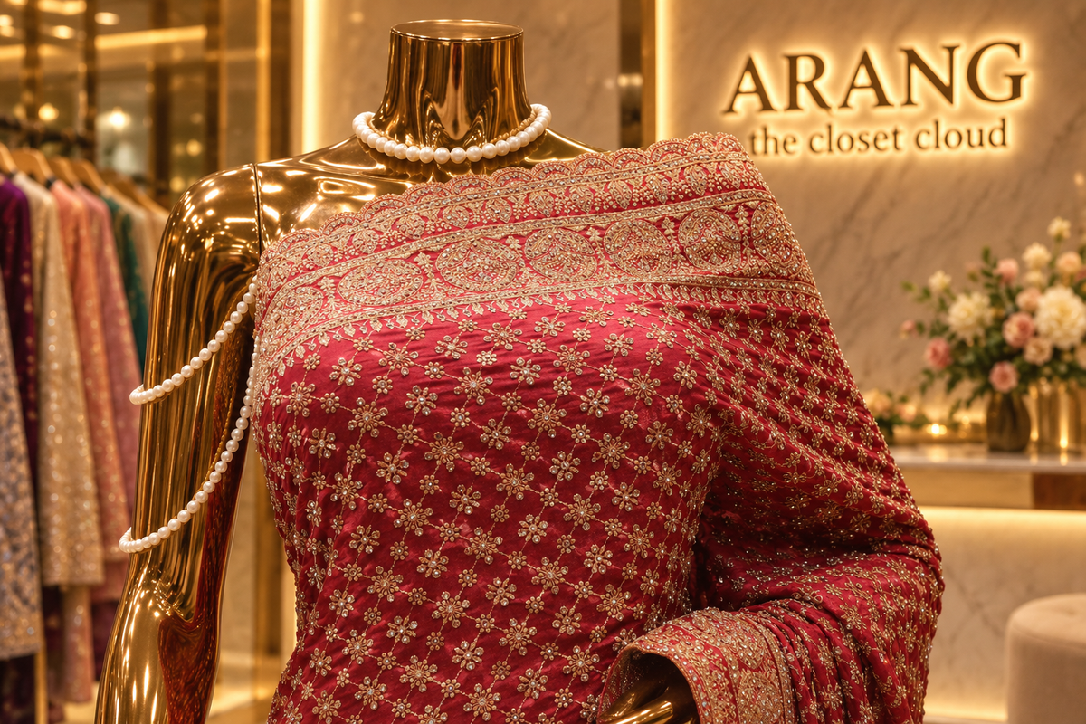 "The Flamingo Pink" Premium Designer Saree