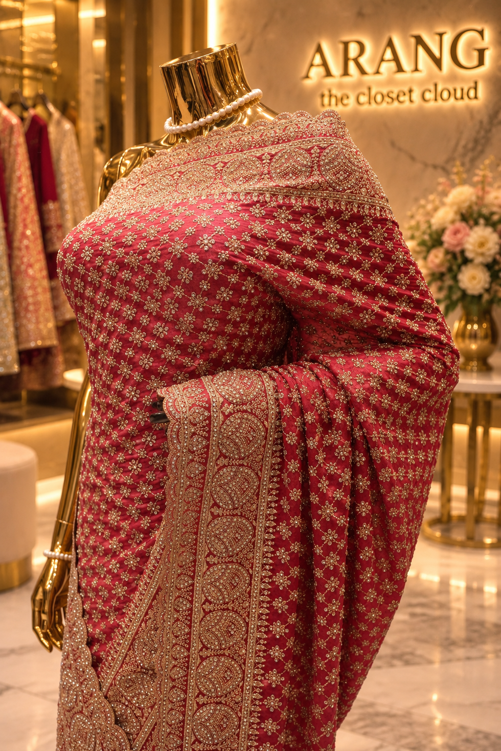 "The Flamingo Pink" Premium Designer Saree