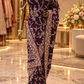 “The Plum Purple " Luxurious Wedding Wear Saree