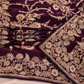 “The Plum Purple " Luxurious Wedding Wear Saree