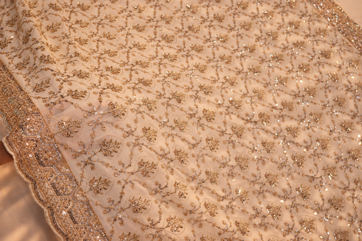 "The Ivory White" Premium Designer Saree with Veil