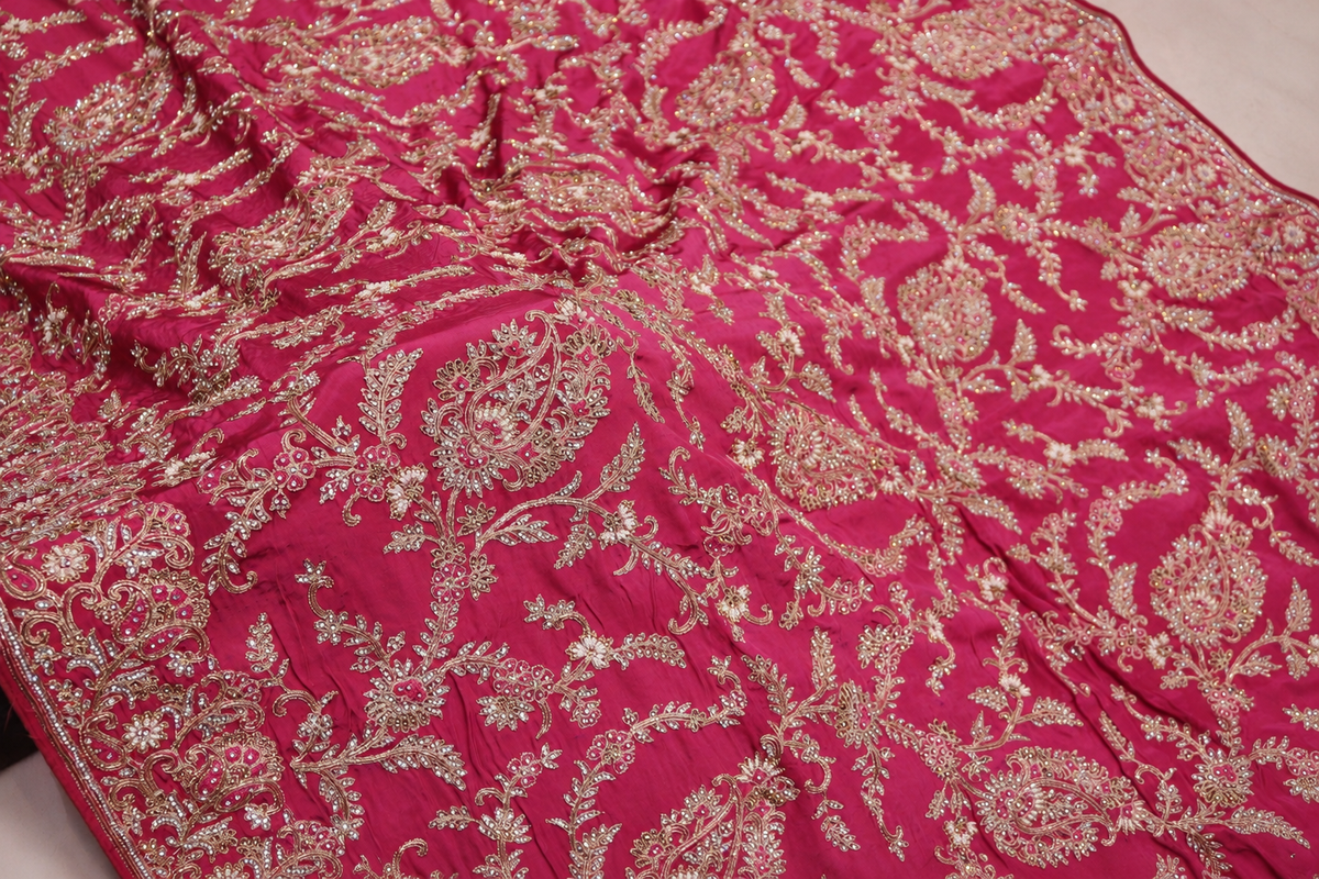 "The Deep Rose Pink" Premium Wedding Wear Saree