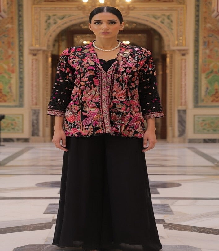 The Designer Kashmiri Style Koti Ready to Wear Dress