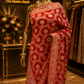 "The Maharani Crimson" Banarasi Chiffon Saree
