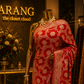 "The Maharani Crimson" Banarasi Chiffon Saree