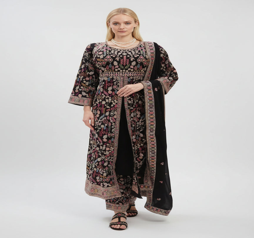 The Designer Pakistani Long Koti Style Ready to Wear Dress