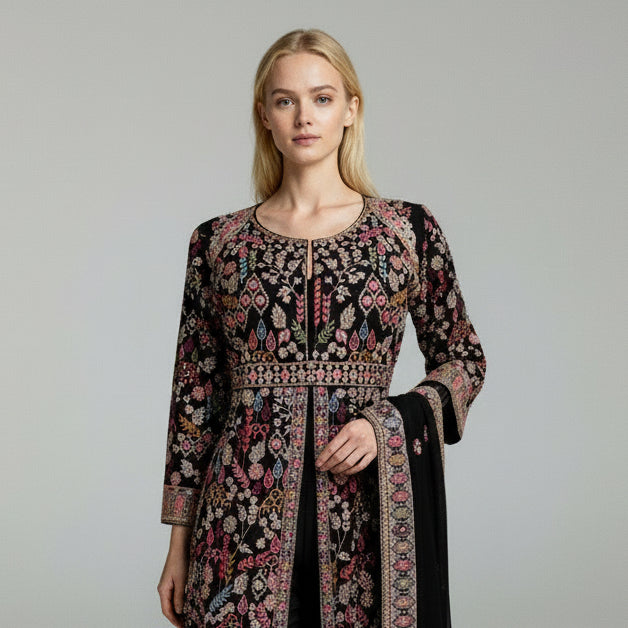 The Designer Pakistani Long Koti Style Ready to Wear Dress