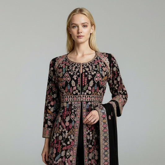 The Designer Pakistani Long Koti Style Ready to Wear Dress