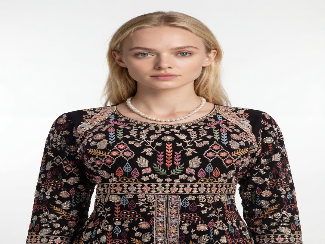 The Designer Pakistani Long Koti Style Ready to Wear Dress