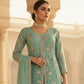 The Designer Double Shade Front Open Style Ready to Wear Dress
