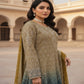 The Designer Luxury Double Shade Frock Style Ready to Wear Dress