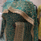 "The Zirconium Green" Premium Bridal Saree With Veil