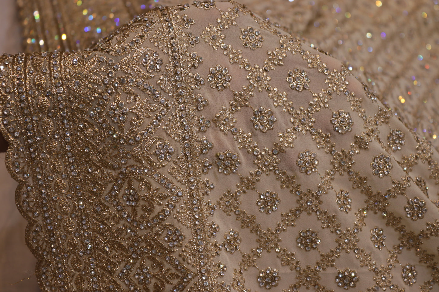 “The Ceramic White” Premium Designer Saree with Veil