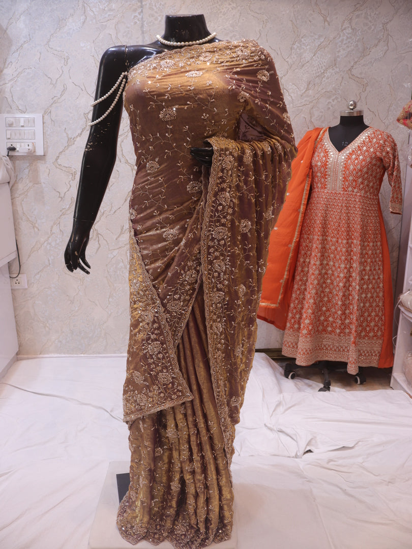 “The Rusty Purple” Premium Designer Saree