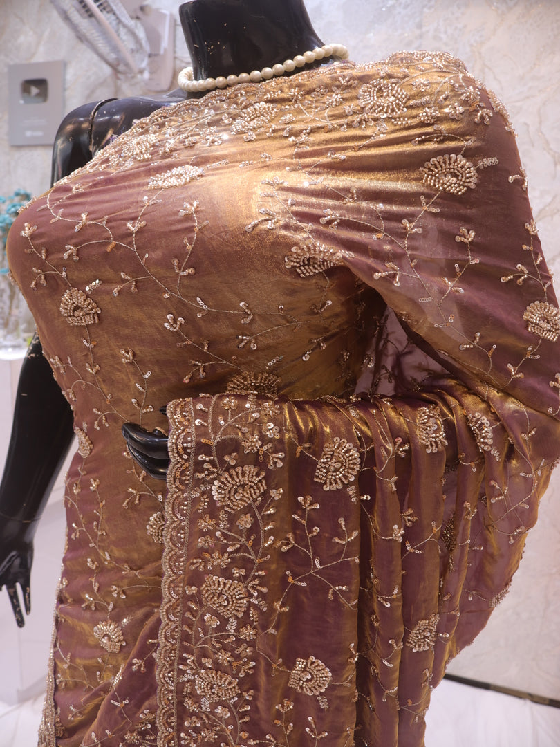 “The Rusty Purple” Premium Designer Saree