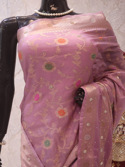 “The Lilac” Premium Banarasi Silk Saree