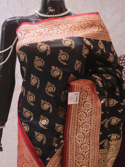 “The Black Duet” Premium Banarasi Silk Saree