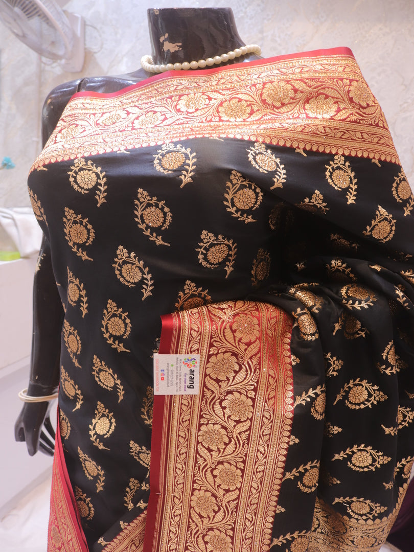 “The Black Duet” Premium Banarasi Silk Saree